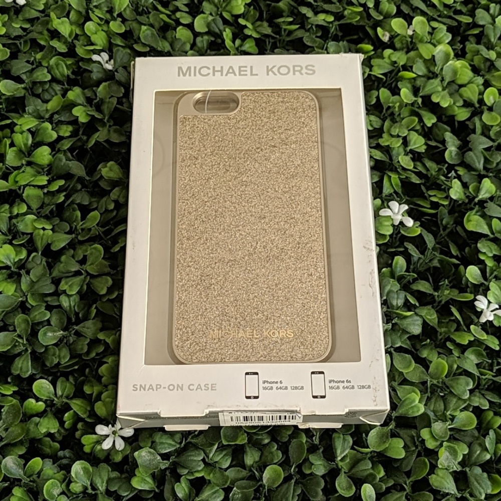 NWT iPhone 6/6S MK Champagne Gold Glitter Case!